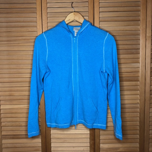 L.L. Bean Tops - Blue Zip Up Hoodie Cashmere L.l. Bean S
